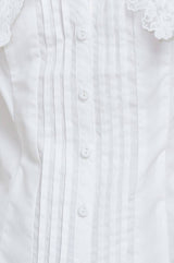 Lace Trimmed Collar Blouse