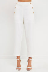 High Waisted Buttoned Trousers