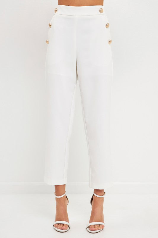 High Waisted Buttoned Trousers