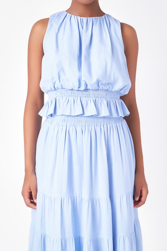 Ruched Sleeveless Top