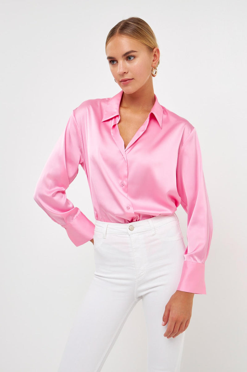 Silky Button Up Top
