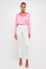 Silky Button Up Top