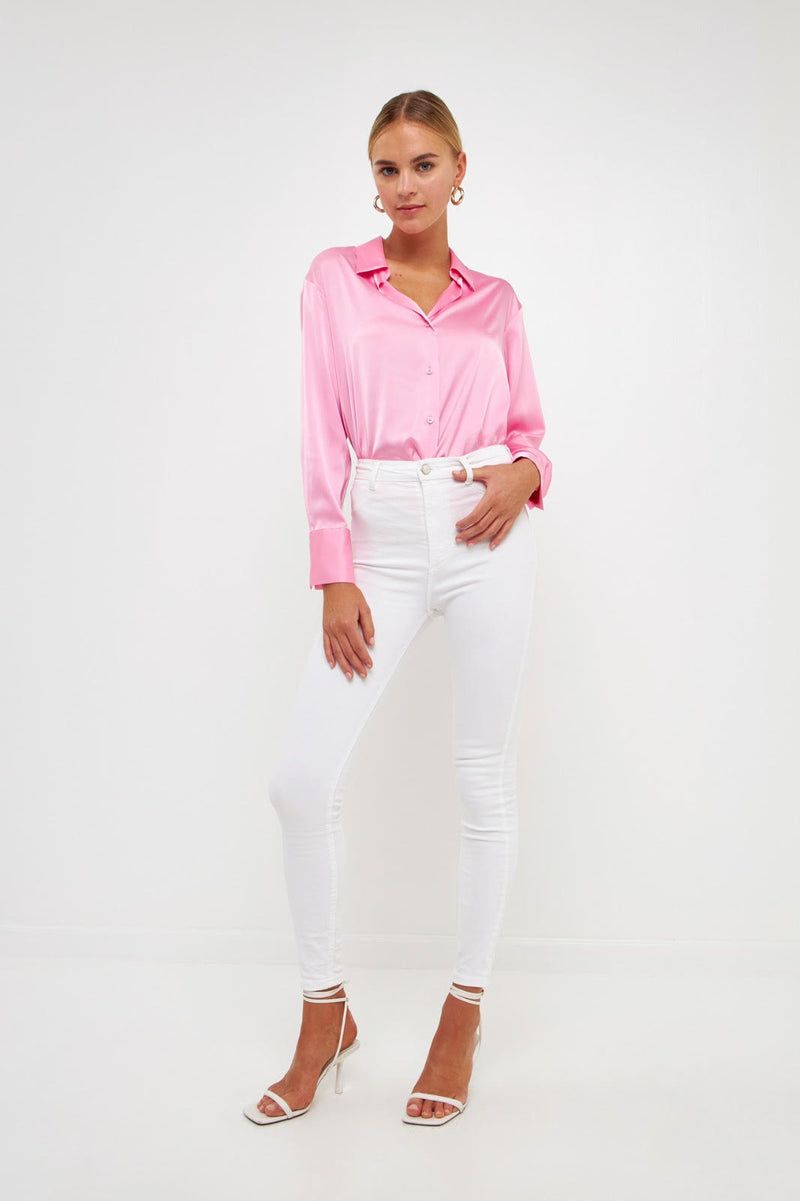 Silky Button Up Top