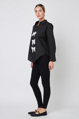 Bow Poplin Shirt