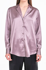 Classic Satin Over Shirt (Navy, Taupe)