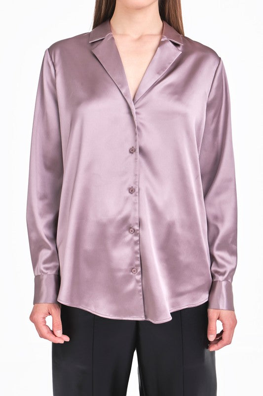 Classic Satin Over Shirt (Navy, Taupe)