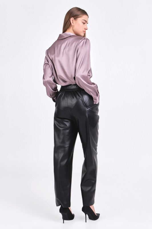 Classic Satin Over Shirt (Navy, Taupe)