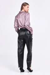Classic Satin Over Shirt (Navy, Taupe)