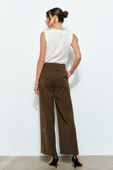 Gold Hardware One-Shoulder Blouse