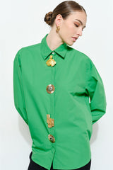 Golden Statement Button Shirt