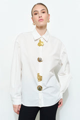 Golden Statement Button Shirt