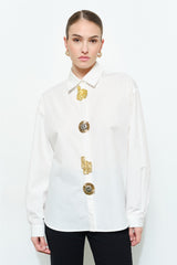 Golden Statement Button Shirt