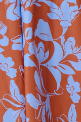 Santorini Bloom One-Shoulder Maxi Dress