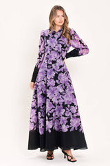 Violet Floral Maxi Dress