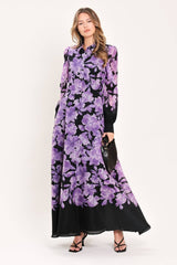Violet Floral Maxi Dress
