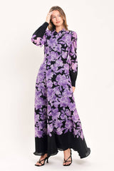Violet Floral Maxi Dress