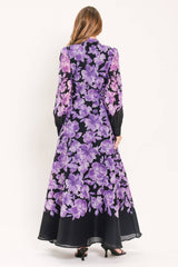 Violet Floral Maxi Dress