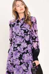 Violet Floral Maxi Dress