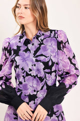Violet Floral Maxi Dress