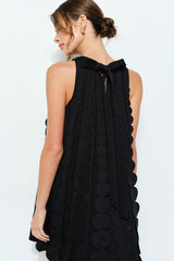 3D Circle Appliqué A-Line Dress