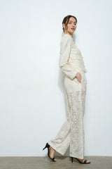 Ultra-Feminine Cropped Lace Jacket