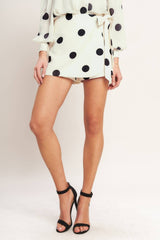 Polka Dot Wrap Skort