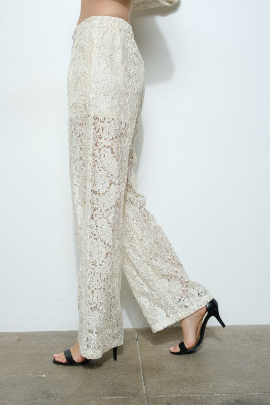 High Waist Lace Trousers