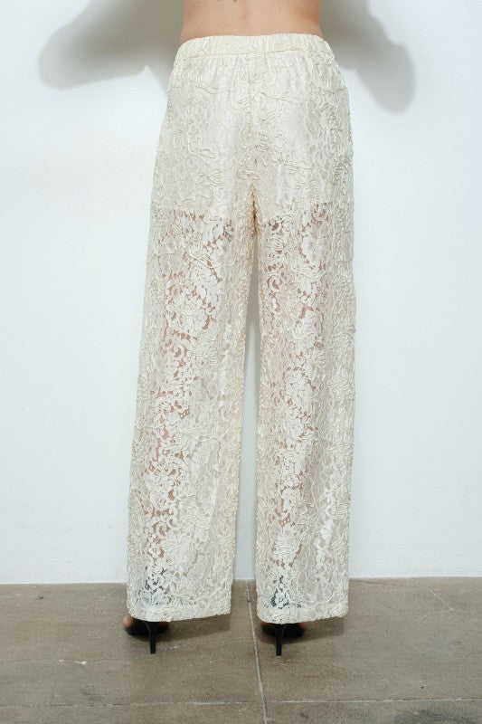 High Waist Lace Trousers