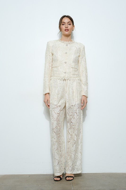 High Waist Lace Trousers
