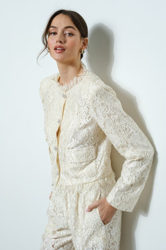 High Waist Lace Trousers