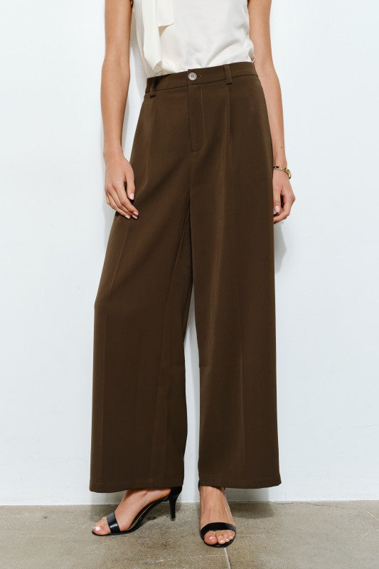 Espresso Wide-Leg Pants