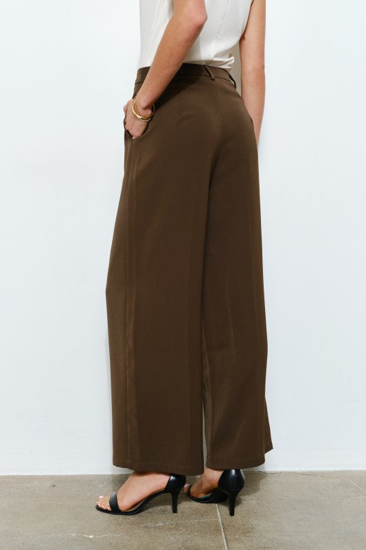 Espresso Wide-Leg Pants
