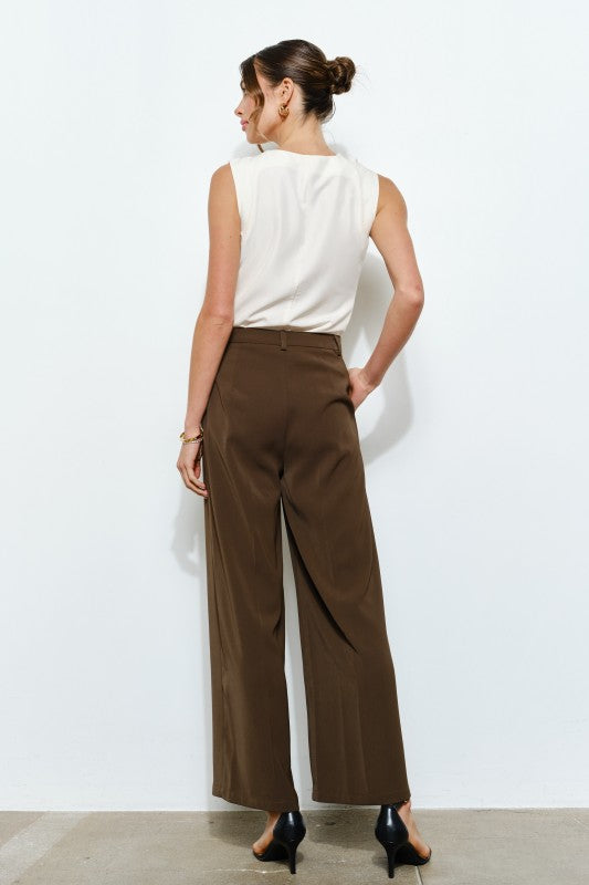 Espresso Wide-Leg Pants