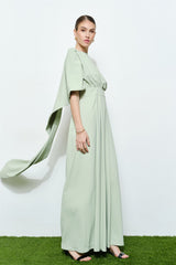 One-Shoulder Draped Jumpsuit
