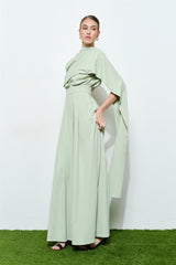 One-Shoulder Draped Jumpsuit