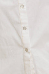Ruffle Sleeve Cotton Poplin Shirt