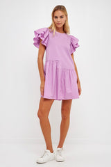 Layered Ruffles Mini Dress