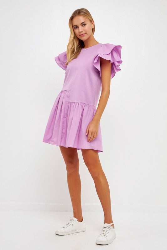 Layered Ruffles Mini Dress