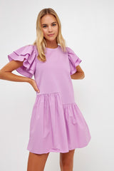 Layered Ruffles Mini Dress