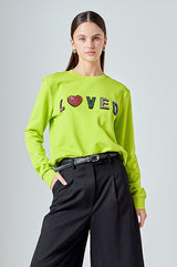Loved Embellished Sweatshirt