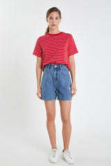 Stripe T-Shirt (Green, Red/Pink)