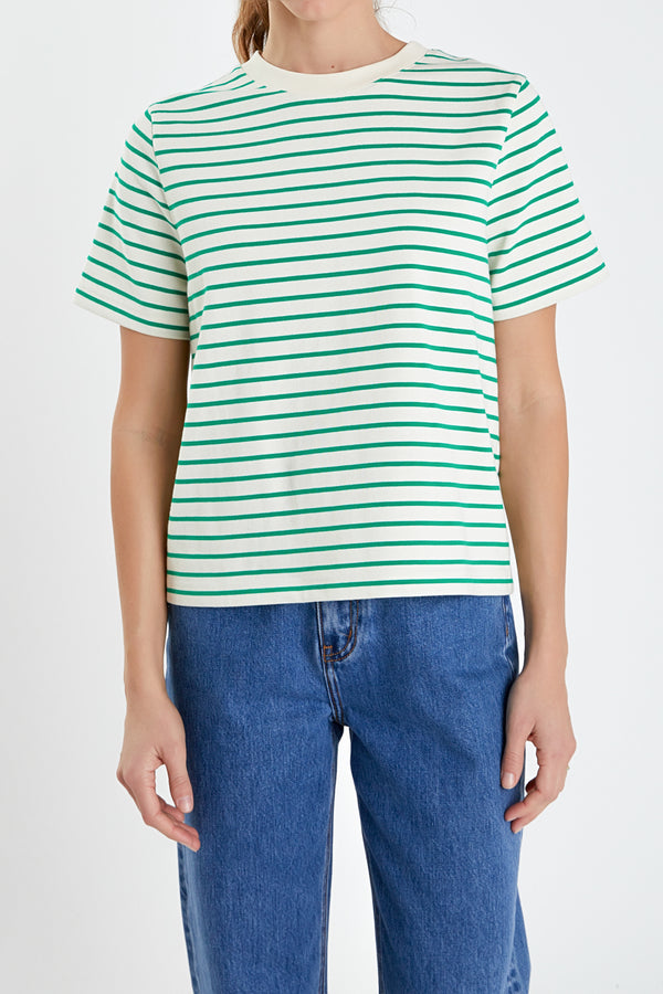 Stripe T-Shirt (Green, Red/Pink)