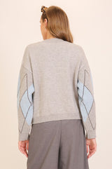 Blue & Grey Argyle Sweater