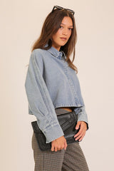 Cropped Denim Shirt