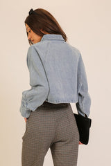 Cropped Denim Shirt
