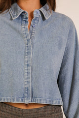 Cropped Denim Shirt