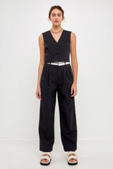 Contrast Waist Pants