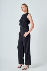 Black Sleeveless Knit Vest