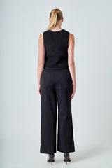 Black Sleeveless Knit Vest