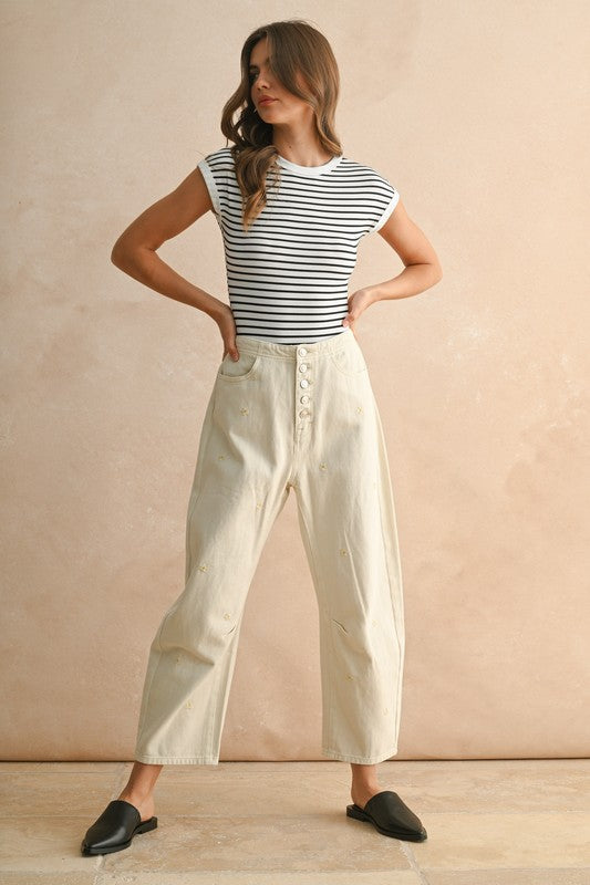 Striped Ribbed Knit Bodysuit (2 Color Ways)